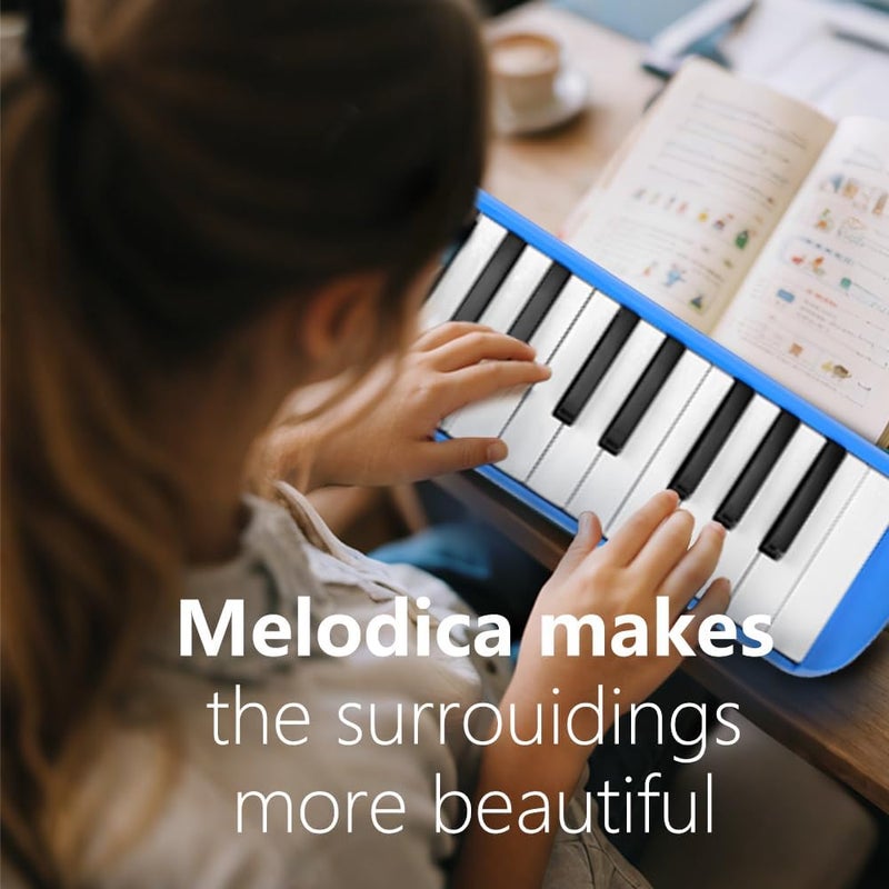 EROK 32 Keys Melodica Keyboard Instrument - Portable with Carrying Bag, Ideal for Beginners & Adults Gift (Blue) - Image 5